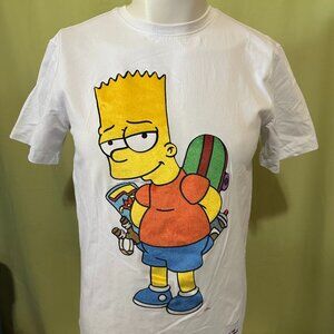 The Simpsons Bart Simpson I Didn't Do it Men's White T-Shirt Size Small 20th Cen